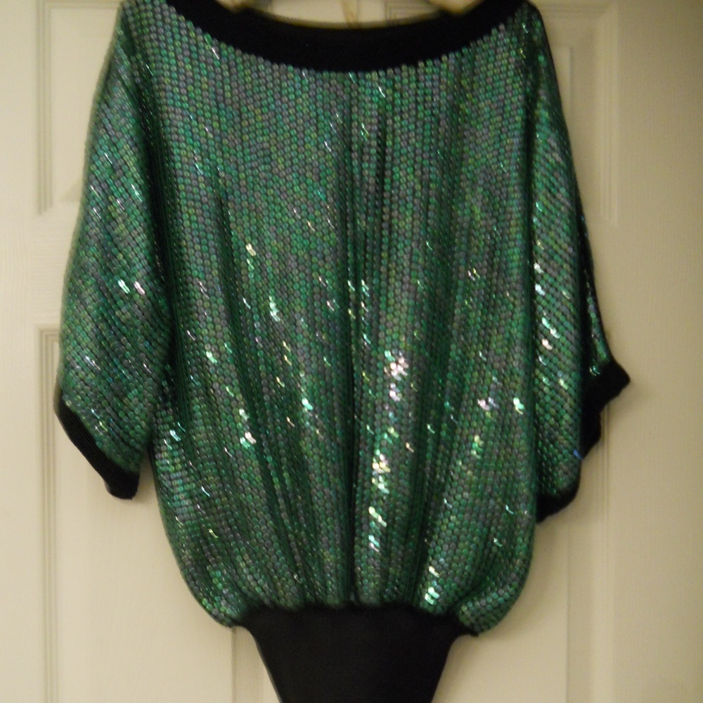 Green Sequin Top